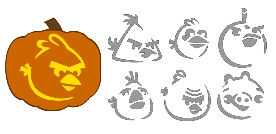 Angry Birds Pumpkin Carving Patterns